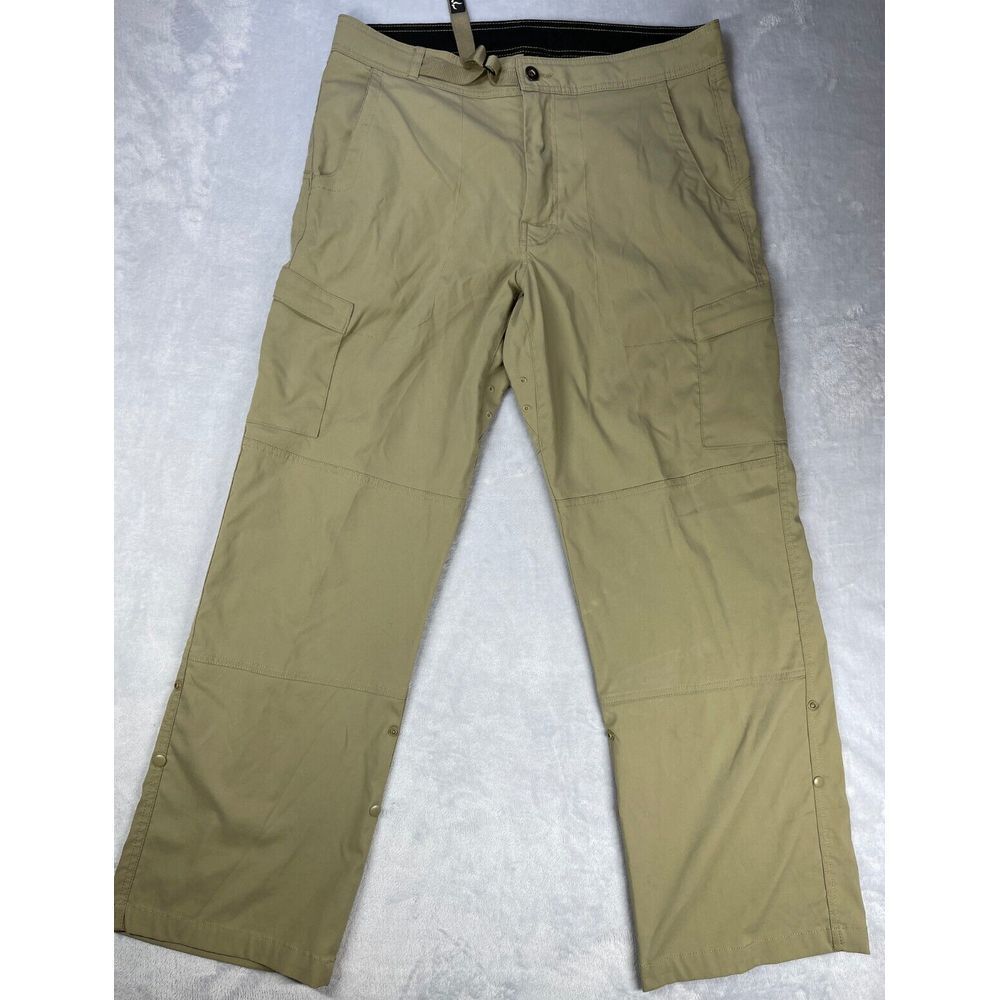 Prana Stretch Zion Pants Mens Large L x30 Tan Climb Stretch Hiking Performance